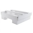 thumbnail image 1 of 10-Inch Paper Plate Dispenser, Under Cabinet Bamboo Plates Holder, Kitchen Counter Vertical White, 1 of 6