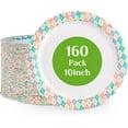 thumbnail image 1 of 10 Inch Paper Plates, 160 Count Disposable Paper Plates for Everyday Use, Cut-Proof & Soak-Proof Coated Dinner Plate Large, Round 10" Plate for Home, Party, 1 of 4