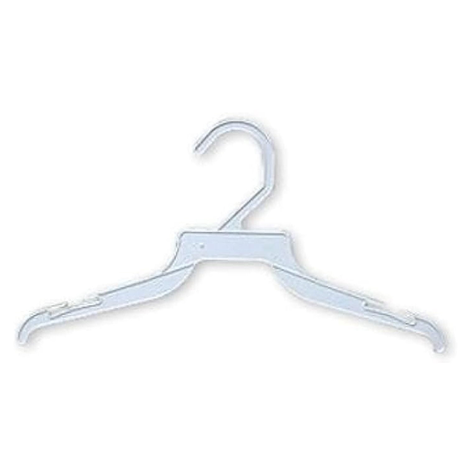 10 Inch Plastic Baby Hangers - 100 Pack - Kids Clothes Hangers - Lightweight Durable Hangers for Toddler & Children's Clothing - White