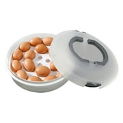 10 Inch Portable Pie Carrier with Lid and Tray 3-In-1 Round Cupcake Container Egg Holder Muffin Tart Cookie Keeper Food (Green)