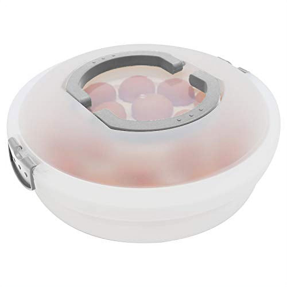 10 Inch Travel Cake Carrier, 3In1 Grey Pie Container with Tray, Lid