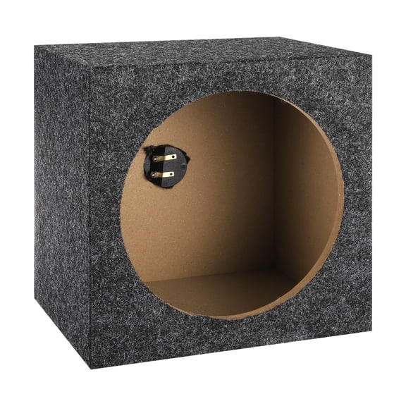 10 Inch Ported Wooden Speaker Enclosure, GraySingle Vented Subwoofer Box Car Audio Truck Speaker Box for DIY Home Vehicles Audio Custom Sound Supplies