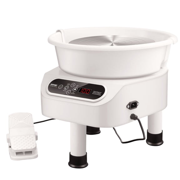 10 Inch Pottery Wheel Machine, 350W Electric Ceramic Wheel with 3 Legs & Direct Drive, DIY Clay Art Craft Tool for Beginners & Professionals