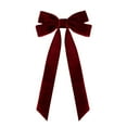 thumbnail image 1 of 10 Inch Pre-Made Christmas Tree Decoration Bow, Pre-Shaped Velvet Ribbon Bow, Easy To Use For Holiday Decor, 1 of 6