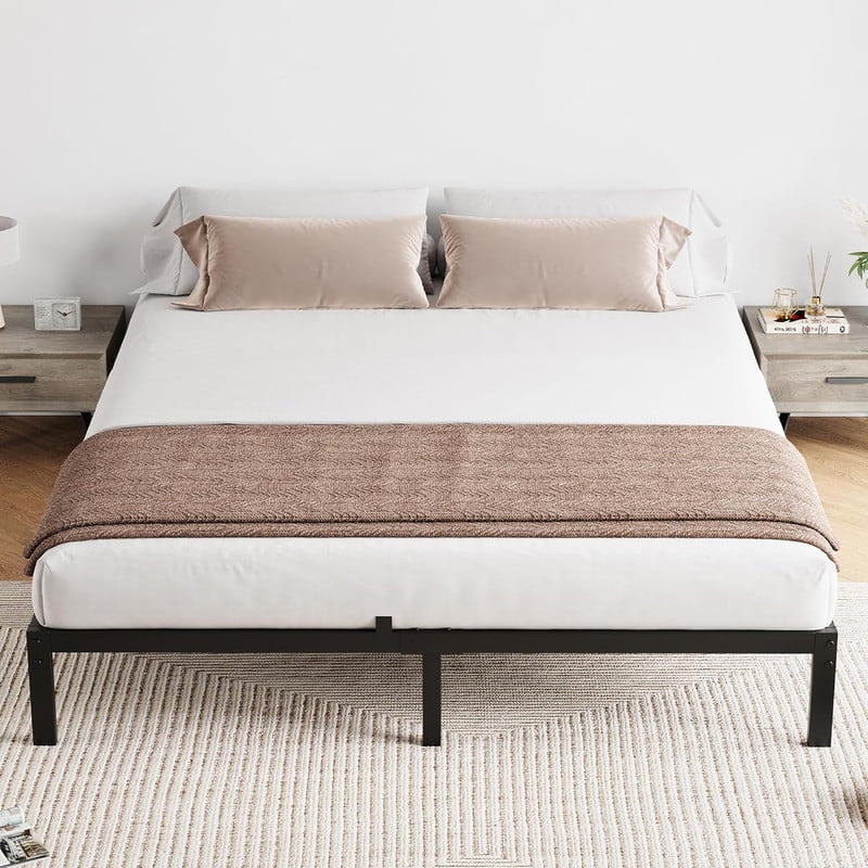10 Inch Queen Bed Frame No Box Spring Needed, Heavy Duty Queen Platform