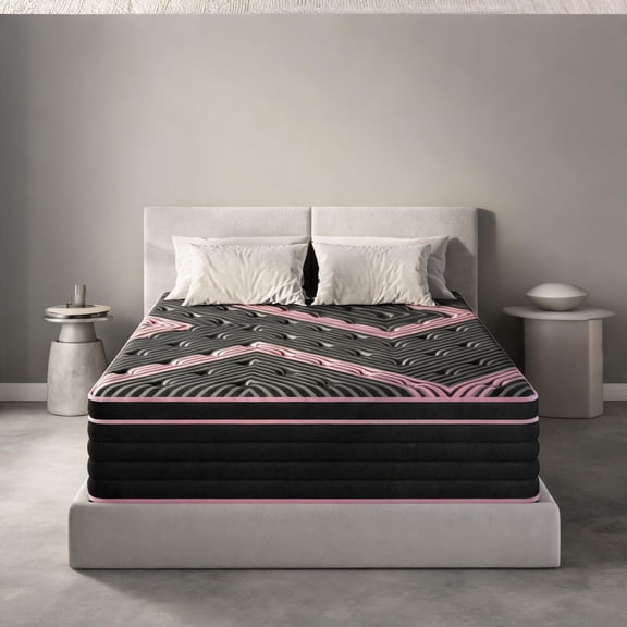 10 Inch Queen Hybrid Mattress, Memory Foam Pocket Springs, Motion Isolation, Medium Firm  Cool Sleep for Bedroom, Guest Room