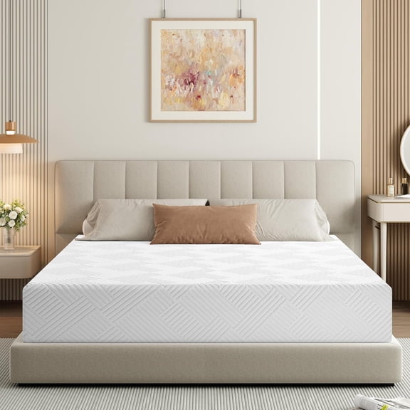 10-Inch Queen Size Cooling Gel Memory Foam Mattress with Medium Firm Support, Pressure Relief, Bed-in-a-Box