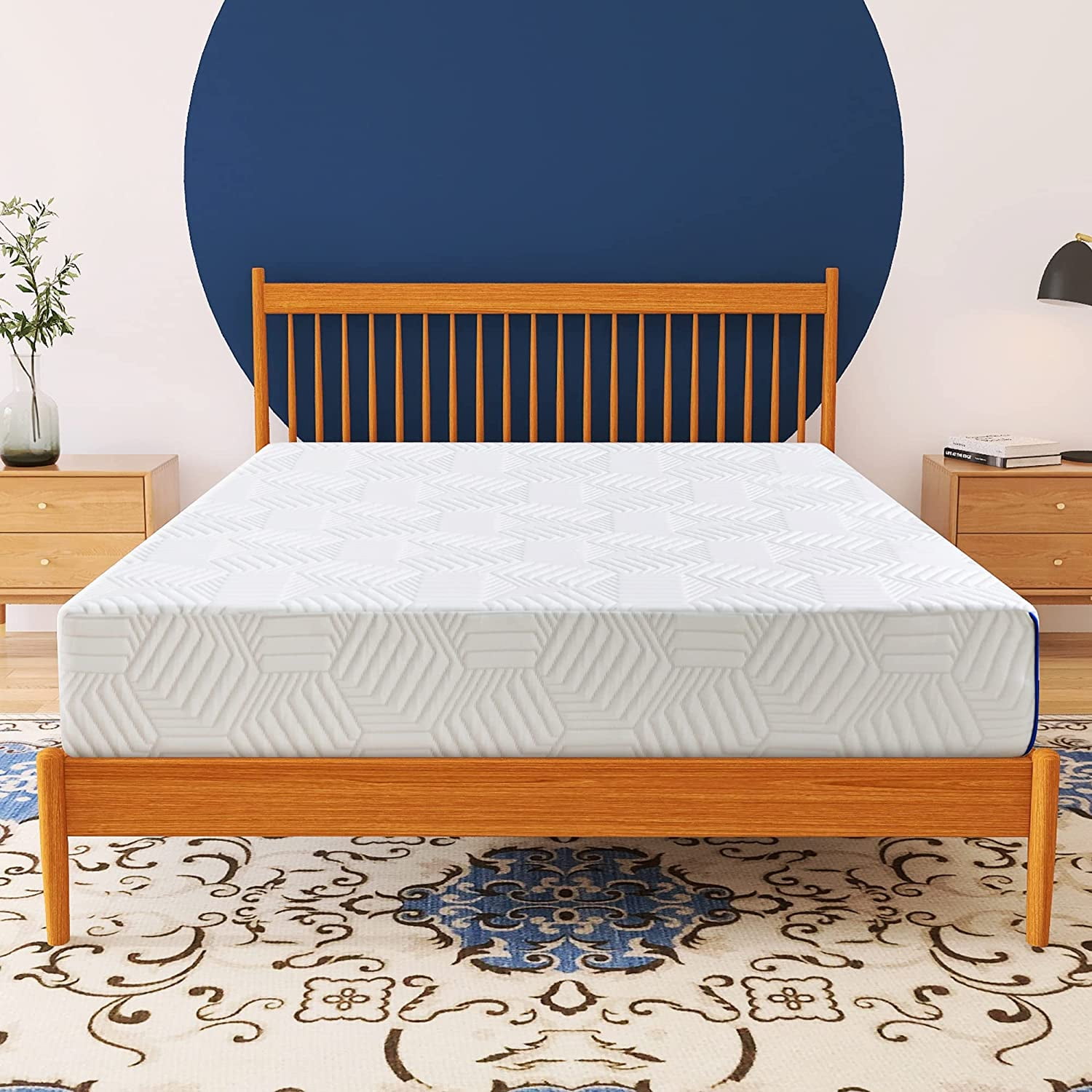 10 Inch Queen Size Memory Foam Mattress with Removable Cover Gel Infused Medium Firm Mattress