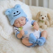 10 Inch Reborn Baby Doll Handmade Washable Full Body Soft Vinyl, Mini Realistic Newborn