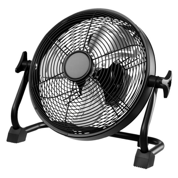 10 Inch Rechargeable Camping Fan, Portable Outdoor Fan with Metal Frame, Copper Motor, 360 Rotation - Fishing, Travel, Picnics