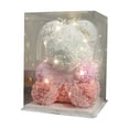 thumbnail image 1 of 10 Inch Red Rose Teddy Bear with LED Lights - Artificial Flower Bear in Transparent Gift Box, Valentine‘s Day Birthday Gift for Her, Fully Assembled Multicolor, 1 of 5