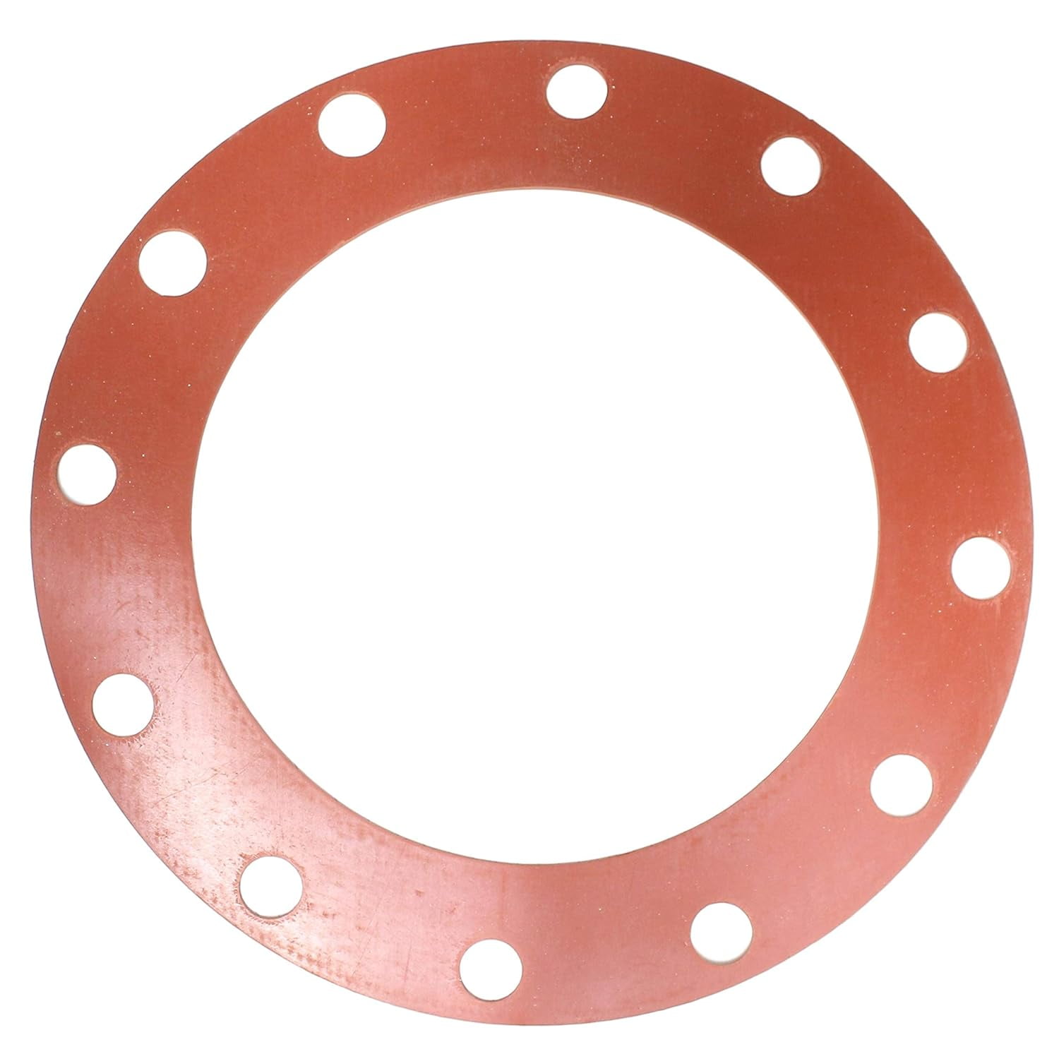  10 Inch Red Rubber Gasket 1/8 Thick, Full Face, Class 150 (5 Gaskets