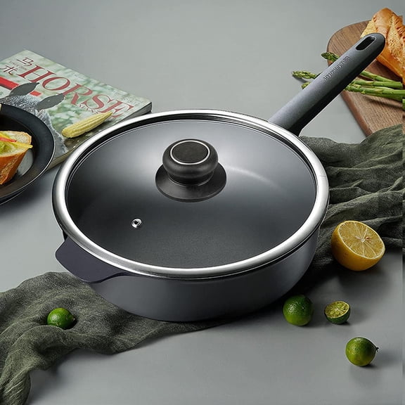 10 Inch Replacement Glass Lid for Frying Pan & Skillet, Clear Pan Cover, Fits 10–10.7 Inch Cookware, Essentials Cookware Replacement, 1 Set