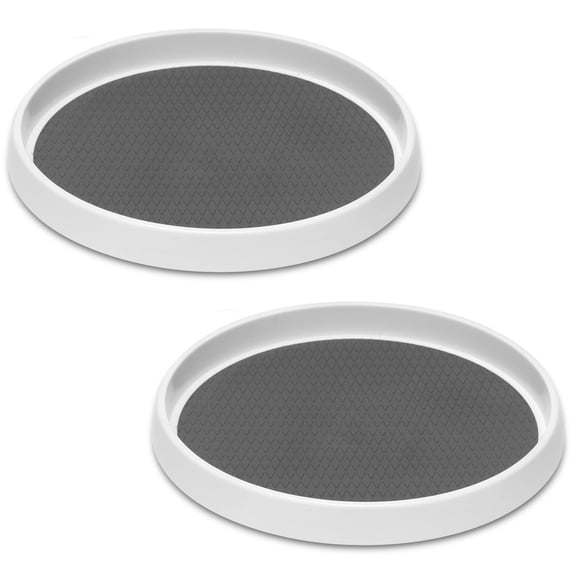 10-Inch Rotating Lazy Susan Organizer (4-Pack), Non-Skid Turntable for Kitchen Pantry, Cabinet & Bathroom Storage