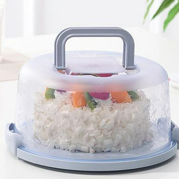 10 Inch Round Cake Carrier with Handle Two Sided Cake Holder Cake Box Cake Transport Container Cake Stand with Cover Cake Plate with Dome Cake Tray with Lid Cake Keeper for Pie Cupcake
