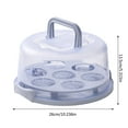 thumbnail image 1 of 10 Inch Round Cake Carrier with Handle Two Sided Cake Holder Cake Box Cake Transport Container Cake Stand with Cover Cake Plate with Dome Cake Tray with Lid Cake Keeper for Pie Cupcake, 1 of 4