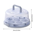 thumbnail image 1 of 10 Inch Round Cake Carrier with Handle Two Sided Cake Holder Cake Box Cake Transport Container Cake Stand with Cover Cake Plate with Dome Cake Tray with Lid Cake Keeper for Pie Cupcake, 1 of 7