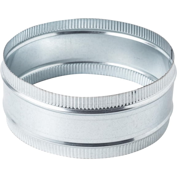 10 Inch Round Galvanized Steel Duct Connector - Metal Ventilation Pipe Coupler - Dryer Vent Hose Extension - HVAC Ducting Coupling for Straight Connection