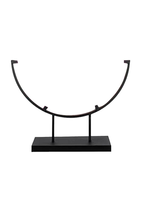 10 Inch Round Metal Display Stands for Stained Glass & Fused Glass Art, Half Round Easel Stand for Plate, Photo, Plaque, Tile, Slab, Decorative Holder for Art Panel or Picture Display on Countertop