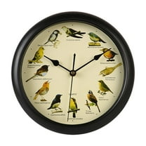 10 Inch Round Wall Clock with Bird Song and Music, Christmas-Themed Timepiece for Home Decor, Musical Clock for Holiday Celebrations and Daily Use