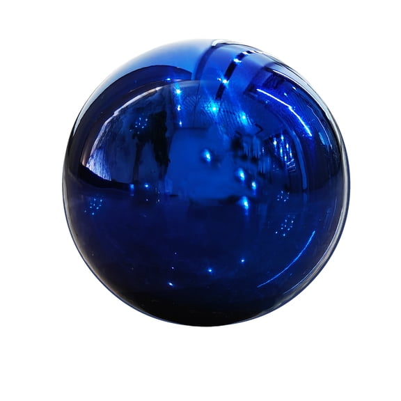 10-Inch Royal Blue Stainless Steel Gazing Ball – Reflective Mirror Sphere for Garden, Patio, Outdoor or Indoor Home Decor
