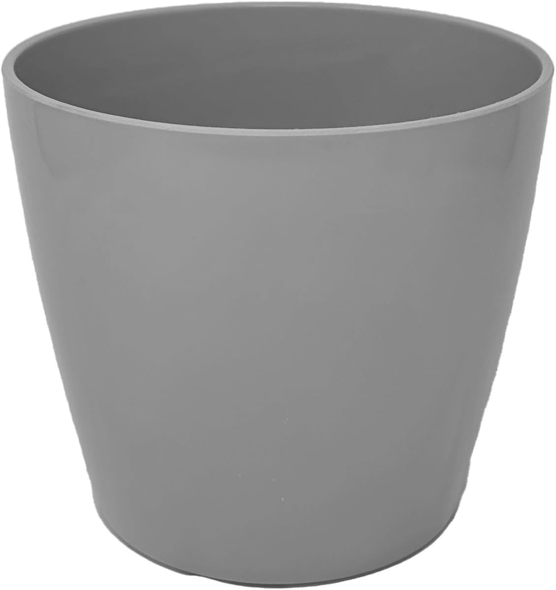 10 Inch Self-Watering Bamboo Planter (Gray) - Round - Bamboo Fiber - No ...