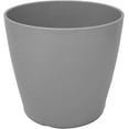 10 Inch Self-Watering Bamboo Planter (Gray) - Round - Bamboo Fiber - No ...