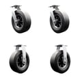 thumbnail image 1 of 10 Inch Semi Pneumatic Wheel Caster Set 2 Swivel 2 Rigid Service Caster Brand, 1 of 2