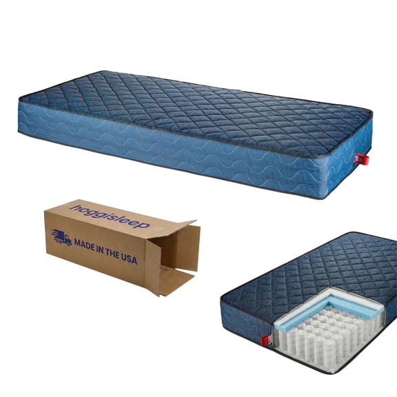 10 Inch Semi Truck Mattress 42x80, Pocket Coil & Memory Foam Hybrid Mattress, Wide size, Medium Firm Feel, DOT Compliant Non Woven, Certified Only Safe Foams, Easy Bed in a Box Mattress, Made in USA