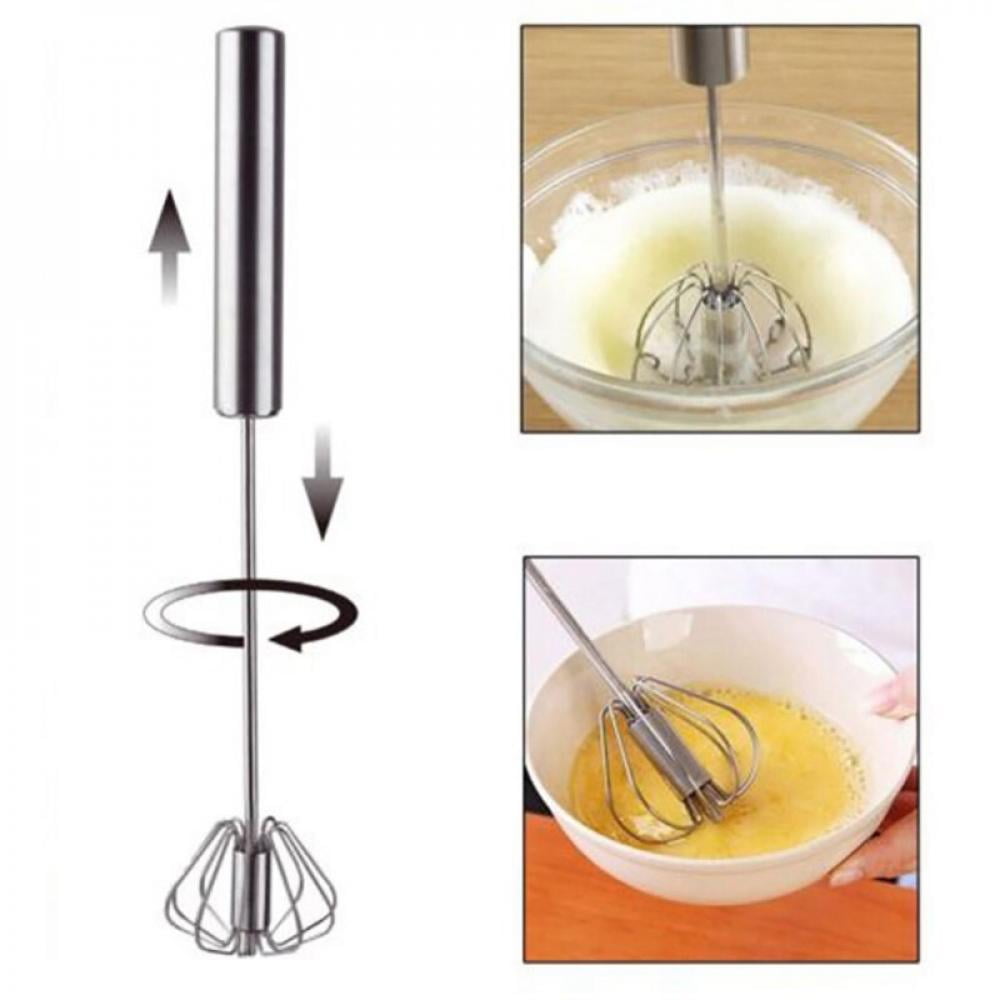 What is Semi-Automatic Mixer Egg Beater Manual Self Turning 304