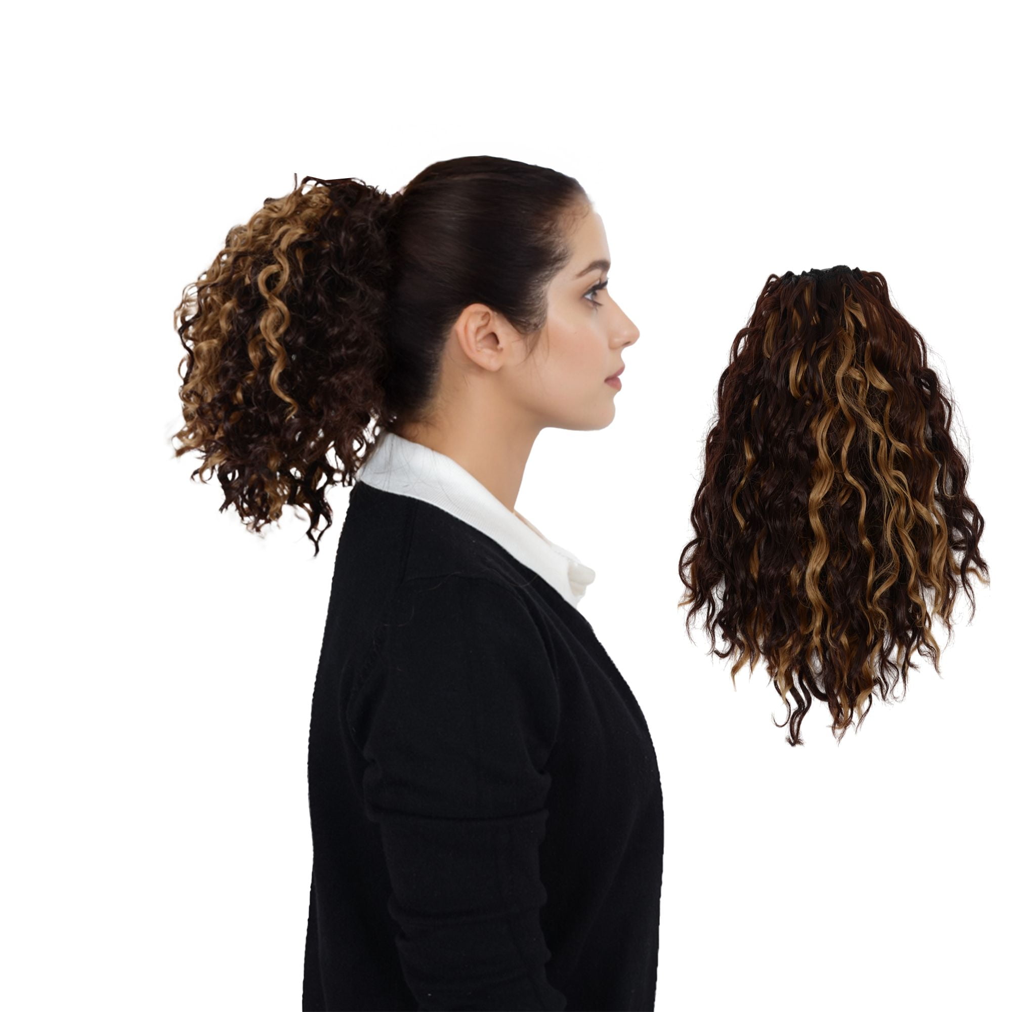 10 Inch Short Curly Drawstring Ponytail Extension for Women 