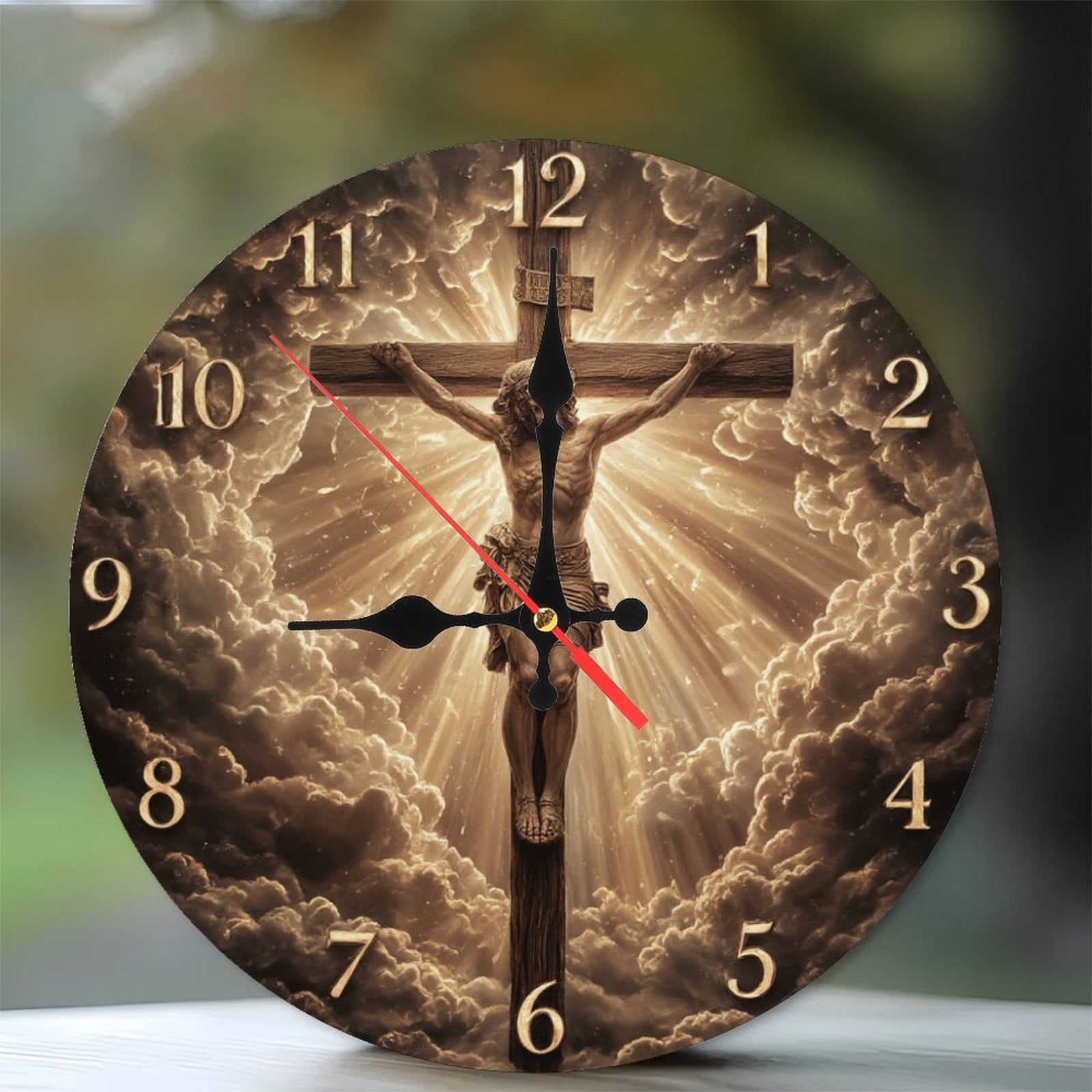 10-Inch Silent Wooden Wall Clock,