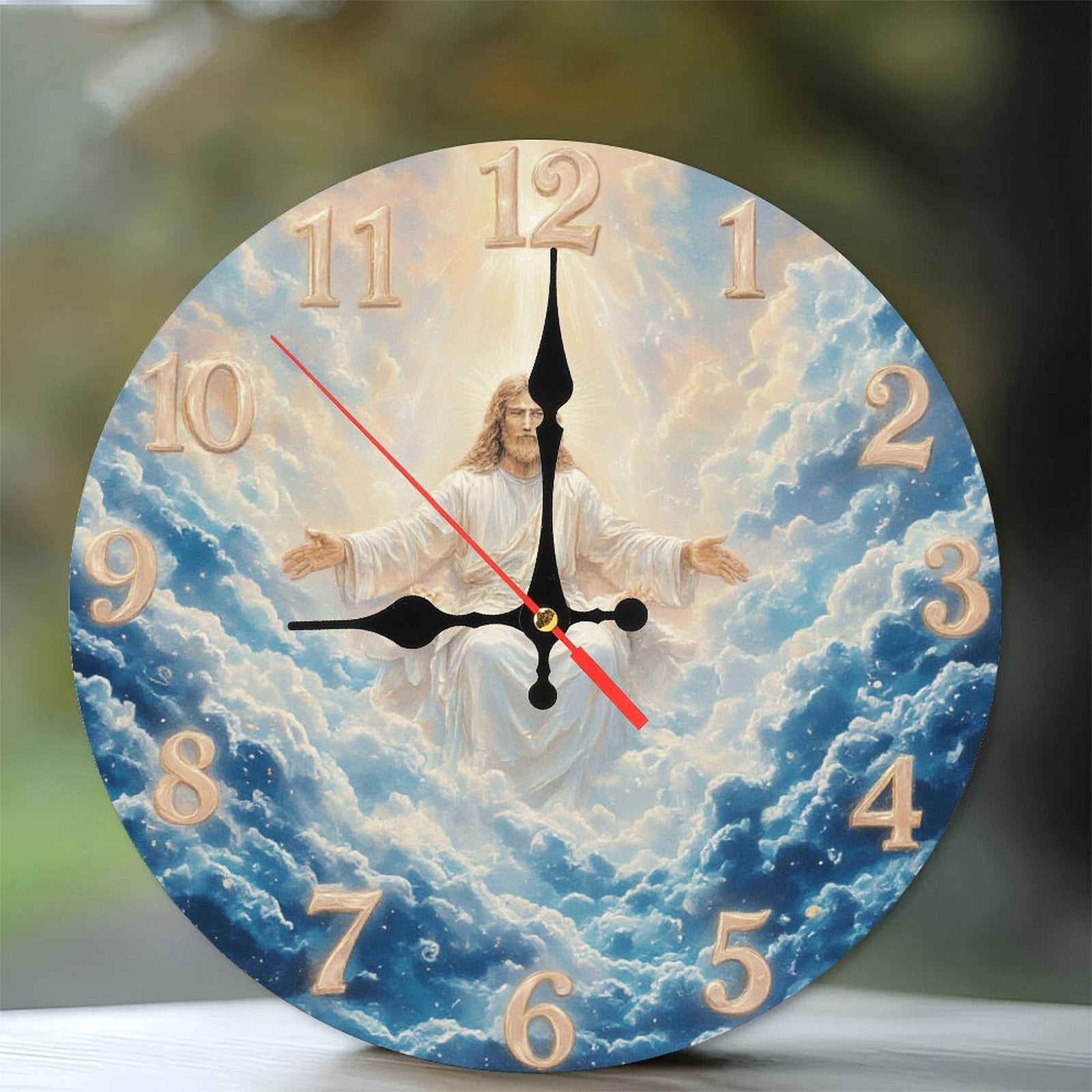 10-Inch Silent Wooden Wall Clock,