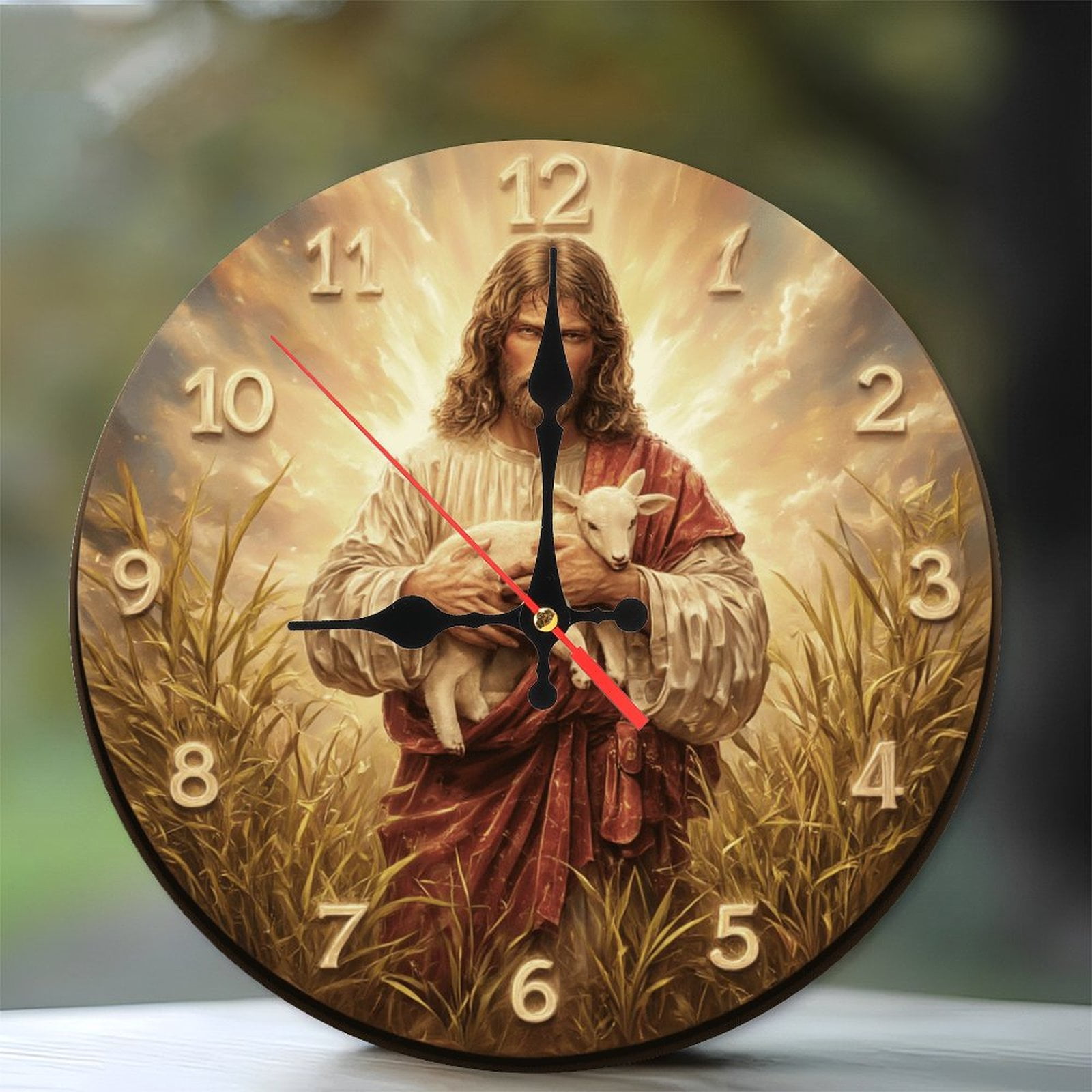 10-Inch Silent Wooden Wall Clock, 