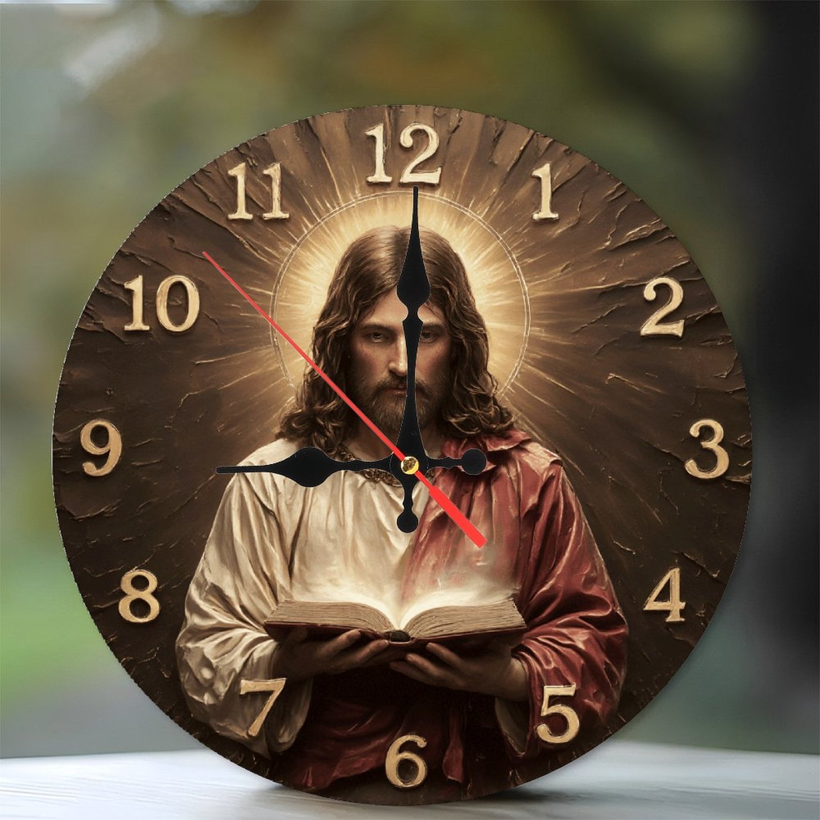 10-Inch Silent Wooden Wall Clock,