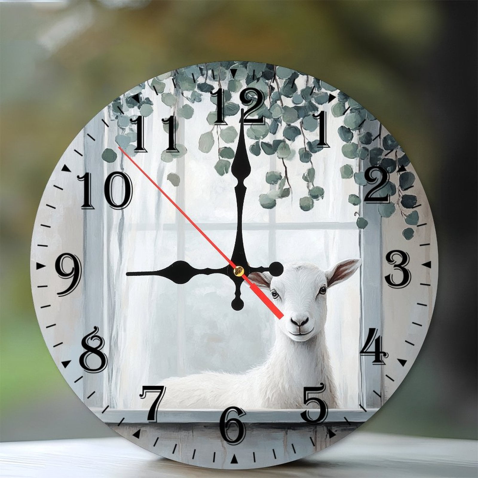 10-Inch Silent Wooden Wall Clock, 