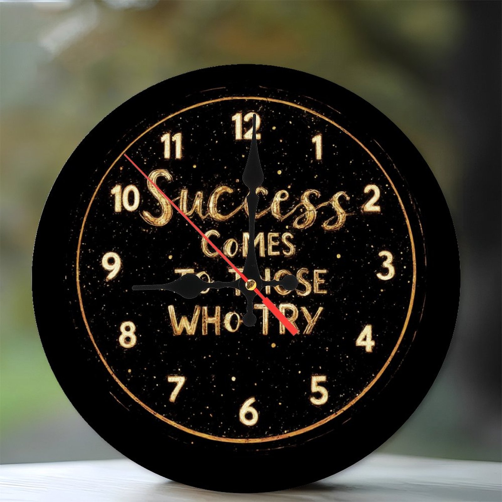 10-Inch Silent Wooden Wall Clock, 