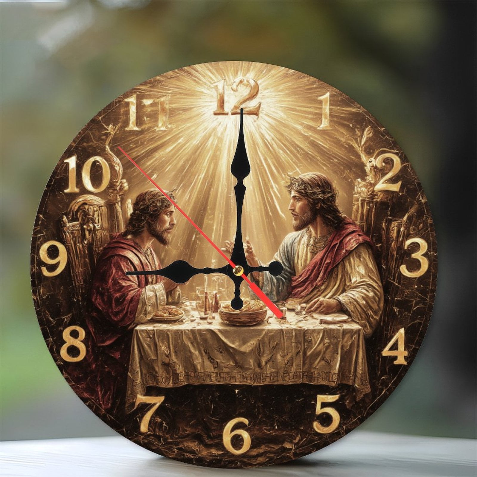 10-Inch Silent Wooden Wall Clock,