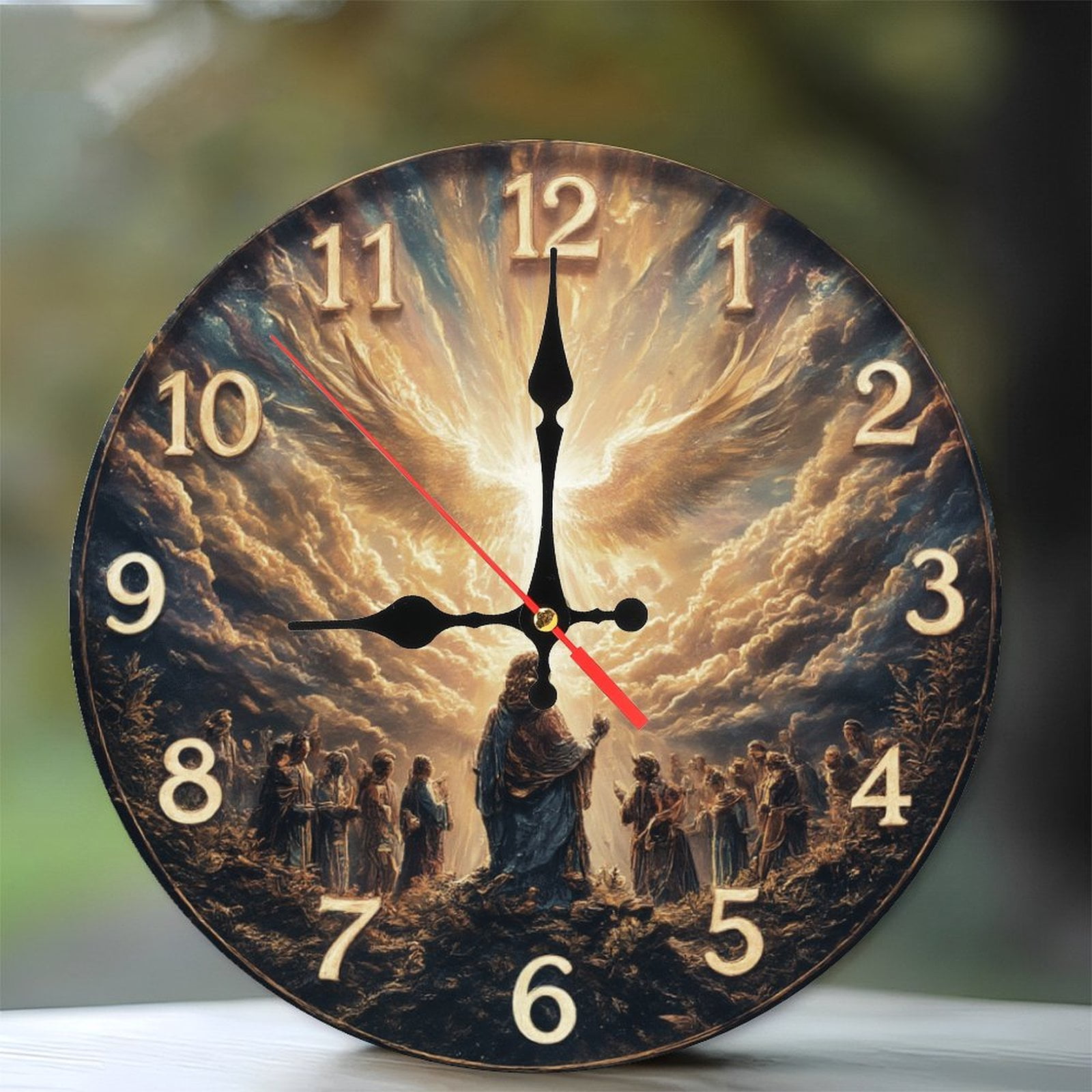 10-Inch Silent Wooden Wall Clock,