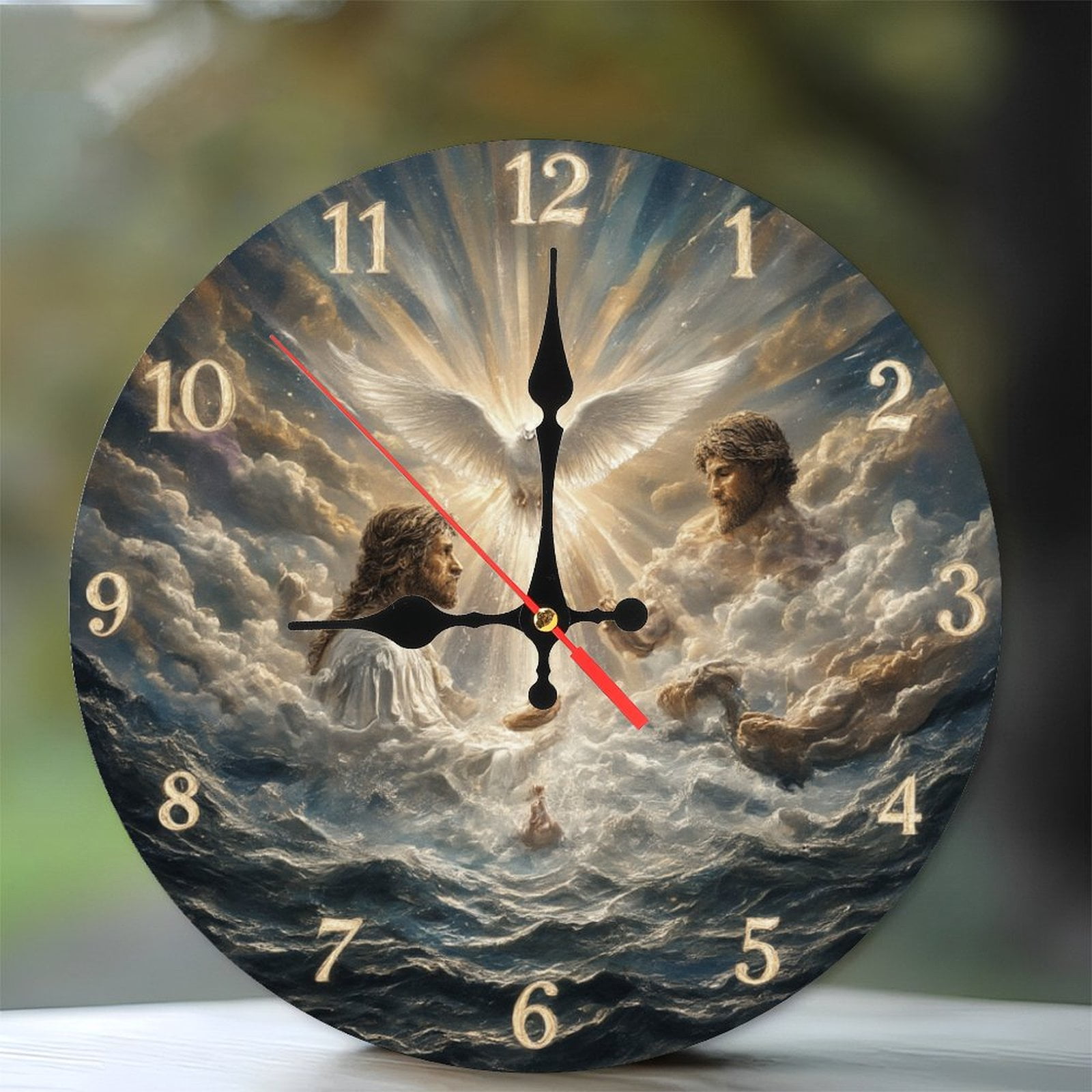 10-Inch Silent Wooden Wall Clock,