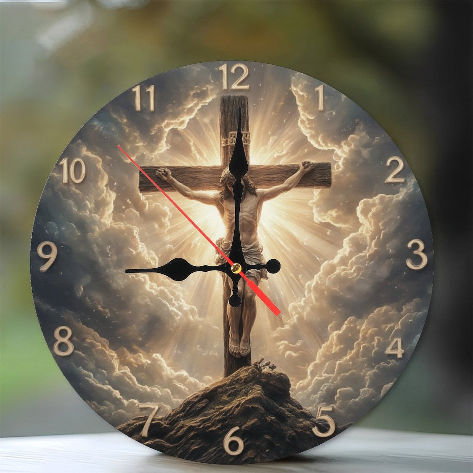 10-Inch Silent Wooden Wall Clock,