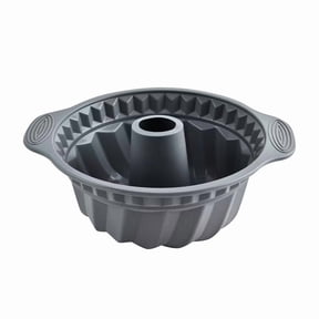 10 Inch Silicone Novelty Cake Pan, Bunte cake Pans, Pound Cake Baking Pan Non-Stick, Fluted Cake Pan with Heavy Grade Steel Frame and Handles for Baking Cake, Bunte Cake, Birthday, Party