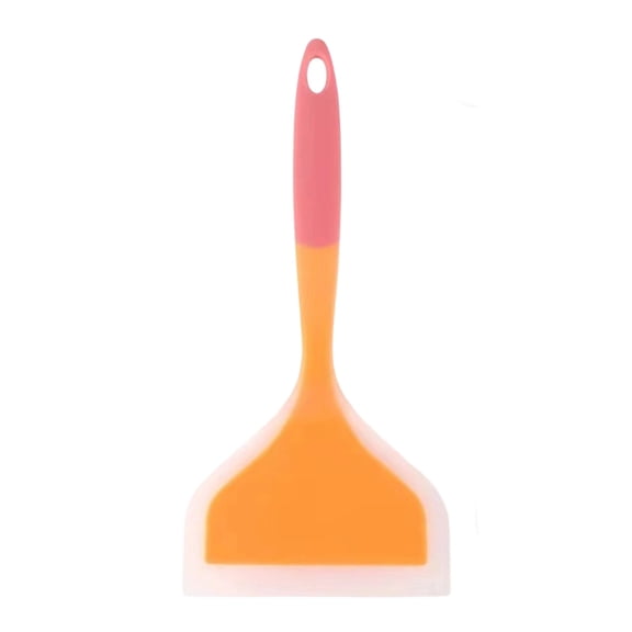 10-Inch Silicone Wide Spatula Set, Flexible BPA-Free Kitchen Turner for Cooking, Baking and Flipping Eggs Orange