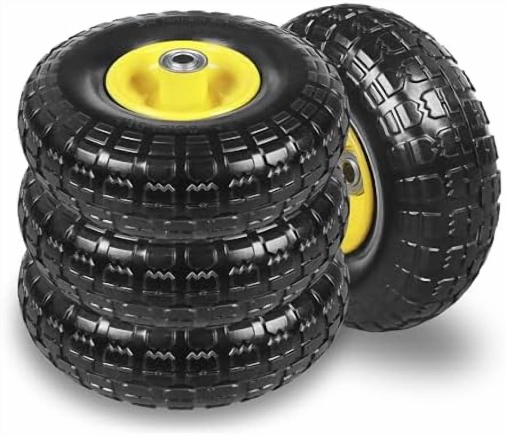 Flat-Free With 5/8 Wheel Bearing 16" Solid Rubber Wheel Barrow Tires - View #2