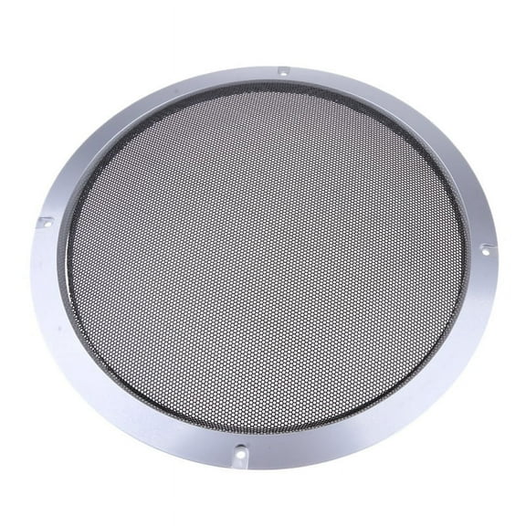 10 Inch Speaker Grills Cover Case with 4 pcs Screws for Speaker Mounting Home Audio DIY -275mm Outer Diameter Silver