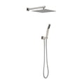 thumbnail image 1 of 10 Inch Square Rain Shower Head with Handheld Showerhead (Without control valve), 1 of 15