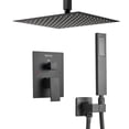 thumbnail image 1 of 10-Inch Square Rainfall Shower System with Handheld Spray, Ceiling Mount Faucet Set, 1 of 6