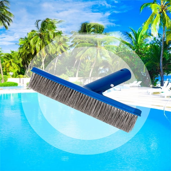 10-Inch Stainless Steel Swimming Pool Spa Cleaning Brush with Durable Scrubber
