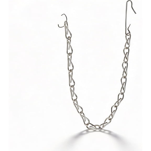 10 Inch Stainless Toilet Flapper Chain with Hook Handle