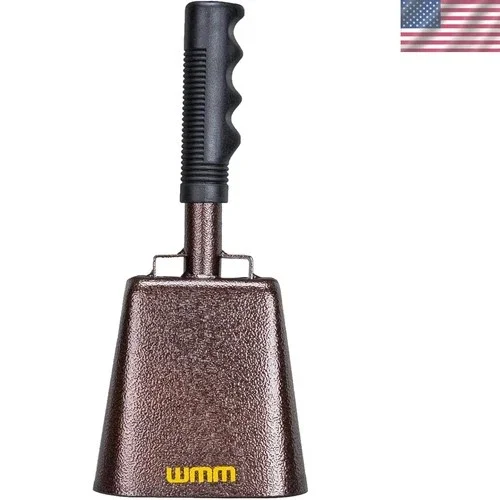 10 Inch Steel Cowbell with Handle Cheering Bell for Sports Events Large Solid...